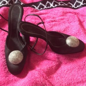 Black and rhinestone Valentino heels